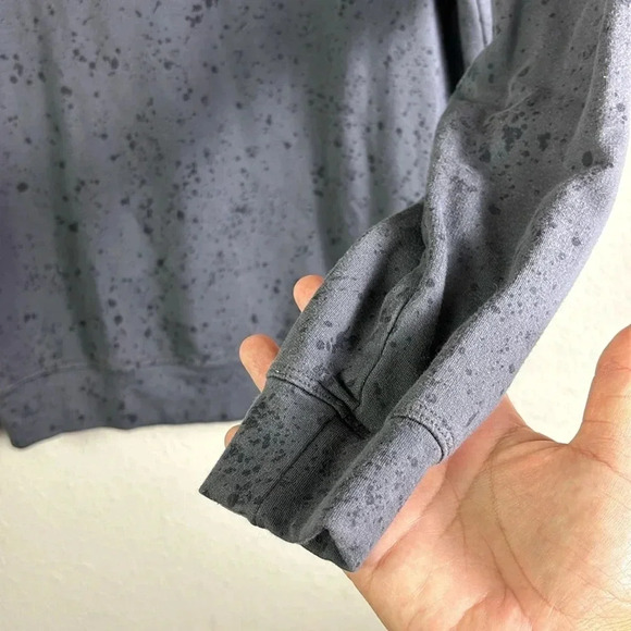 Athleta Studio to Street Print Sweatshirt in charcoal grey splatter size XXS - Picture 2 of 8